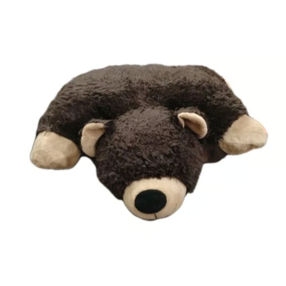 Pillow Pets Mr Bear Dark Brown Pillow Plush - Picture 1 of 11